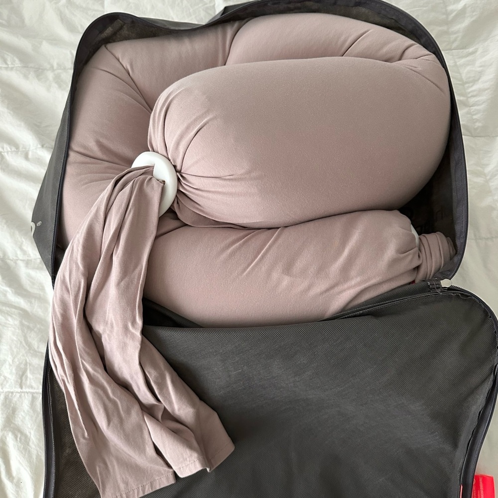 BBHUGME - Pregnancy + Nursing Pillow - Dusty Pink- Gently Used, Travel Case Inc.
